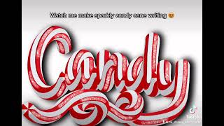 Candy cane lettering in procreate