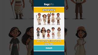 Ancestry Meaning Flash Card Learn English Vocabulary