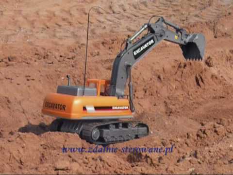 Koparka zdalnie sterowana - Remote control Excavator Toy