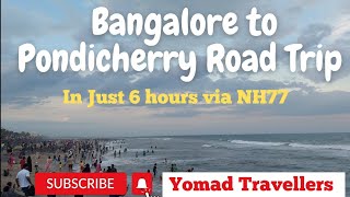 Bangalore to Pondicherry Road Trip in Just 6 Hours I Pondicherry Tourist Places I Bike Rental Cost