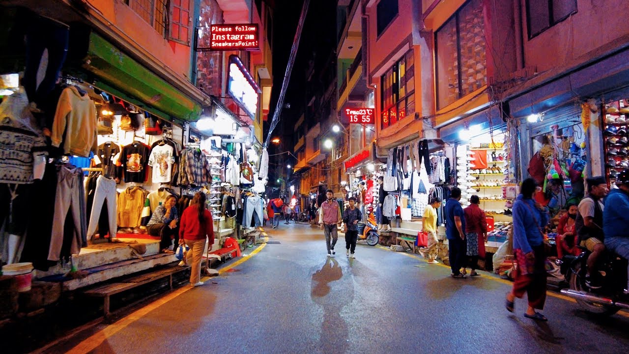 Cheap Brands & Night Markets in Downtown Kathmandu City | Flea Markets in Old Towns of Nepal | 4K