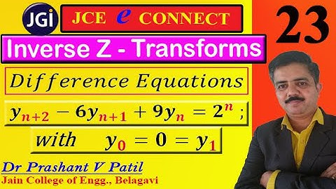 Z-transformaties || Verschilvergelijking || 𝒚_(𝒏+𝟐)−𝟔𝒚_(𝒏+𝟏)+𝟗𝒚_𝒏=𝟐^𝒏 || 18mat31 || Dr. Prashant ...