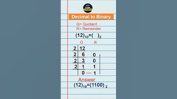 How to Find Decimal to Binary Number-12 | Decimal to Binary Conversion - CodeCompiler19