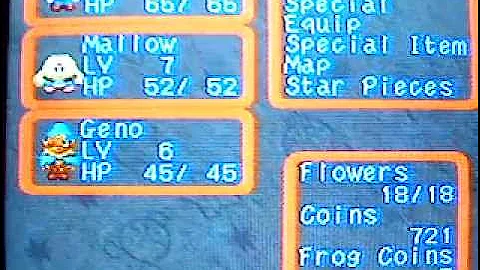 Super Mario RPG video 2 secret/code move the background