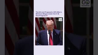 US Just Proposed a 30% Hike in Minimum Wages Under the H-1B Visa Programme #newsoftheday #studyinusa