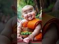 little monk so cute baby, #shorts #viral #trending #littlemonk #cutebaby