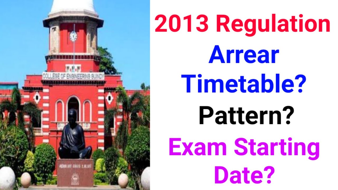 anna university arrear latest news | 2013 regulation subscribers doubts clarification | anna univers