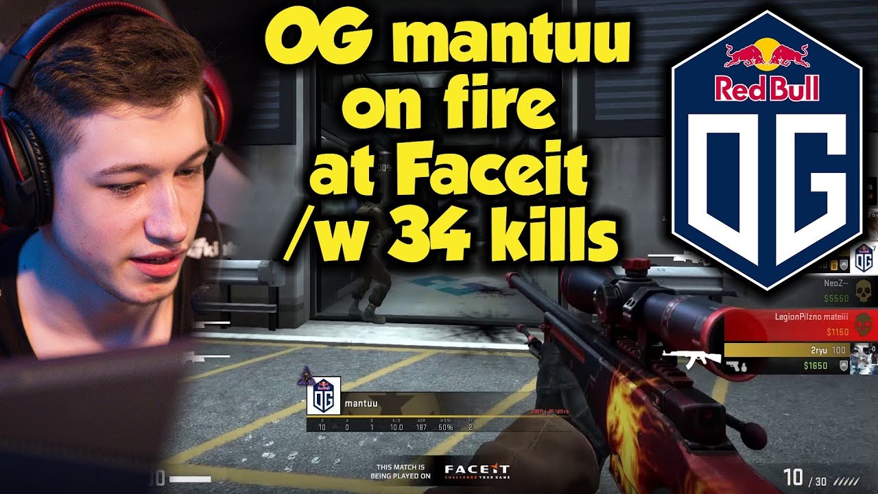 CS:GO - OG mantuu on fire at Faceit with 34 kills - YouTube