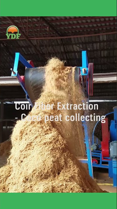 Step: 04 Coco peat collecting process / Coir fiber extraction line