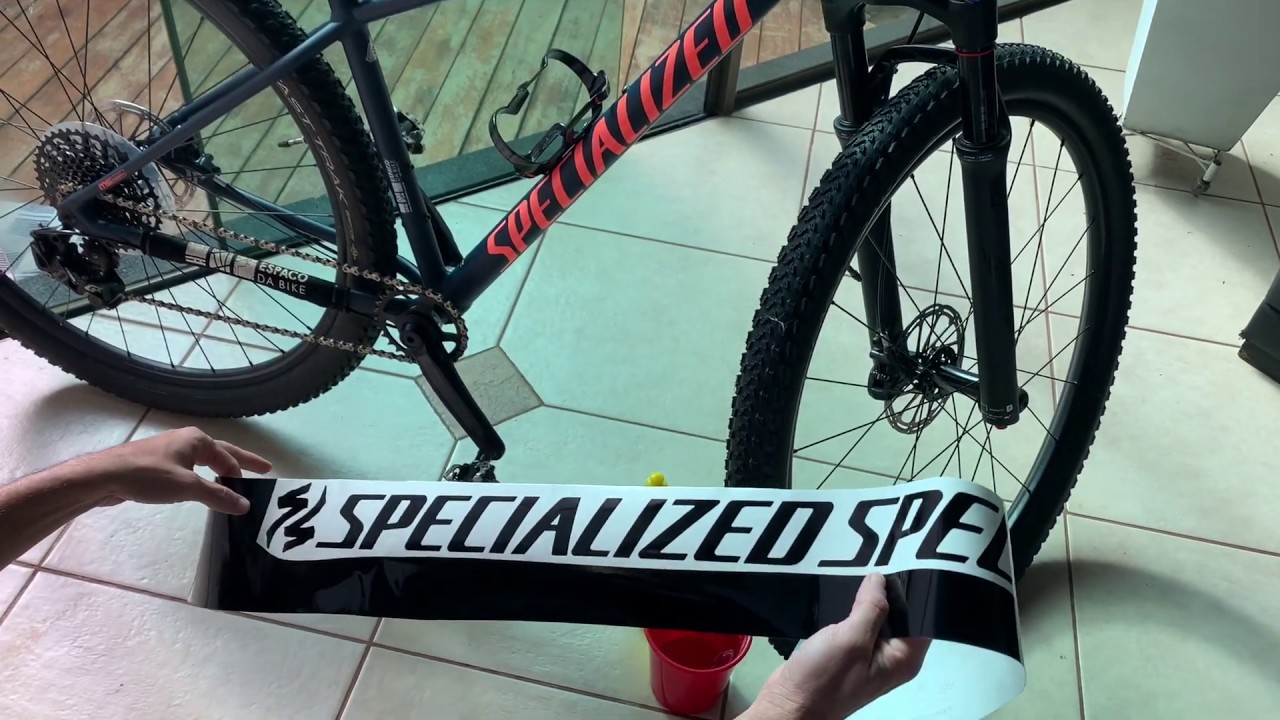 Aplicar Adesivo Specialized Chisel Em Quadro Bicicleta Cobrindo Com 