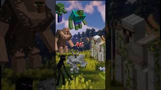 MINECRAFT IRON GOLEM VS MUTANT MOBS 😎😎#shorts #minecraft