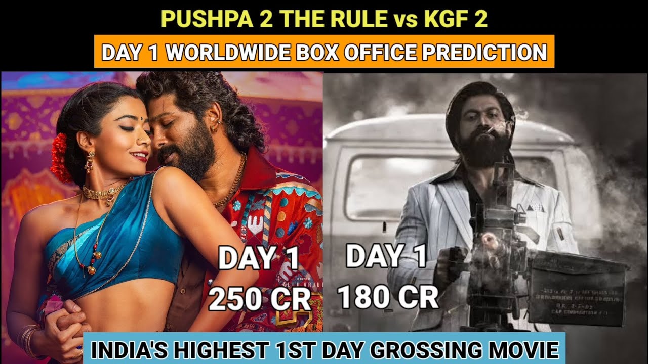 Pushpa 2 The Rule vs Kgf 2 Day 1 Worldwide Box Office Collection ...