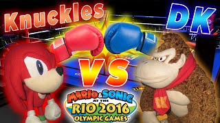 ABM: Donkey Kong Vs Knuckles!! BOXING!! Mario & Sonic Rio Olympic Games!! HD