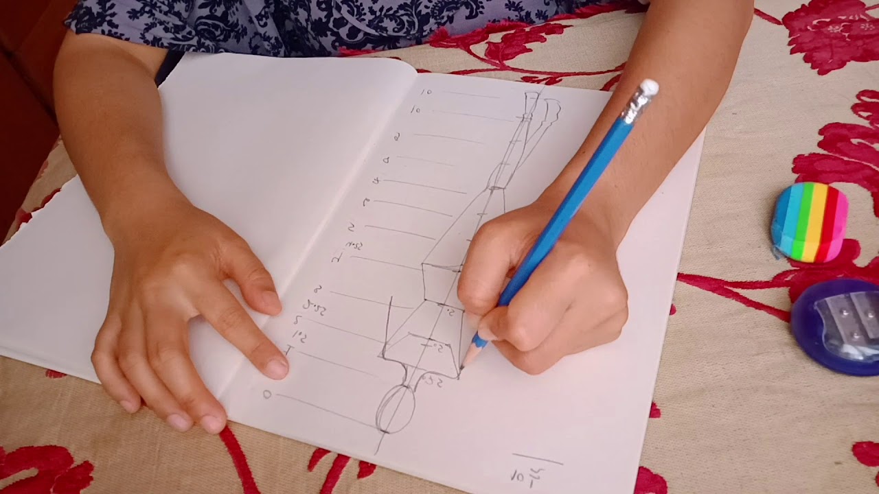 10.5 head Female Figure drawing- by Shrijana Gurung