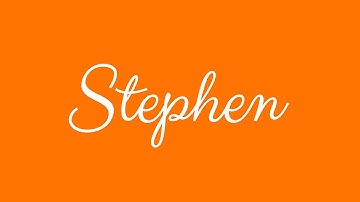 Learn how to Sign the Name Stephen Stylishly in Cursive Writing