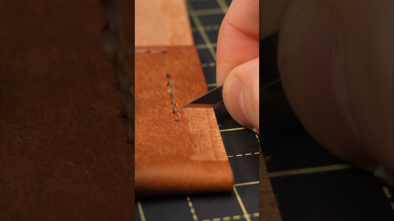 Summit Minimalist Wallet ASMR | Handmade Pueblo Cognac Leathercraft