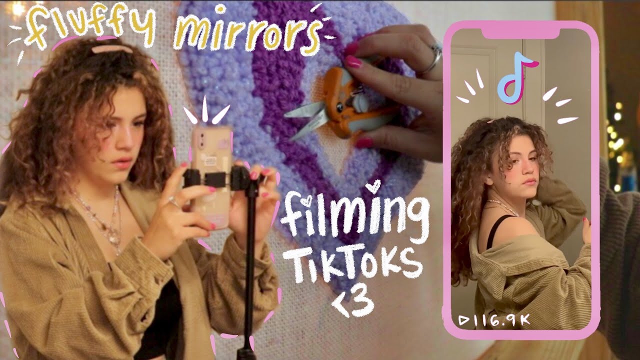 making tiktoks and rug mirrors! day in my life YouTube