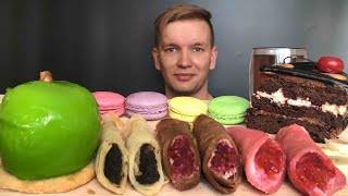 видео: СЛАДКИЙ МУКБАНГ | Блинчики🥞,Пирожное Яблоко🍏,Макаруны🍡,Торт Пражский🍰 |Разбираем ситуацию подписчицы картинка: СЛАДКИЙ МУКБАНГ | Блинчики🥞,Пирожное Яблоко🍏,Макаруны🍡,Торт Пражский🍰 |Разбираем ситуацию подписчицы