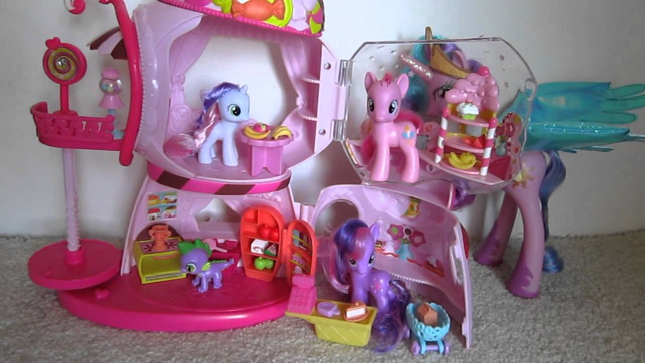 my little pony friendship is magic sweetie bell s and rarity s gumball house toy figure celestia and luna my little pony friendship my little pony