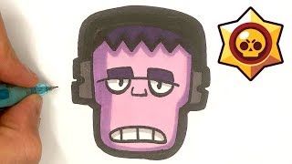 Tuto Dessin Frank Brawl Stars Emoji Youtube - coloriage brawl stars frank des cavernes