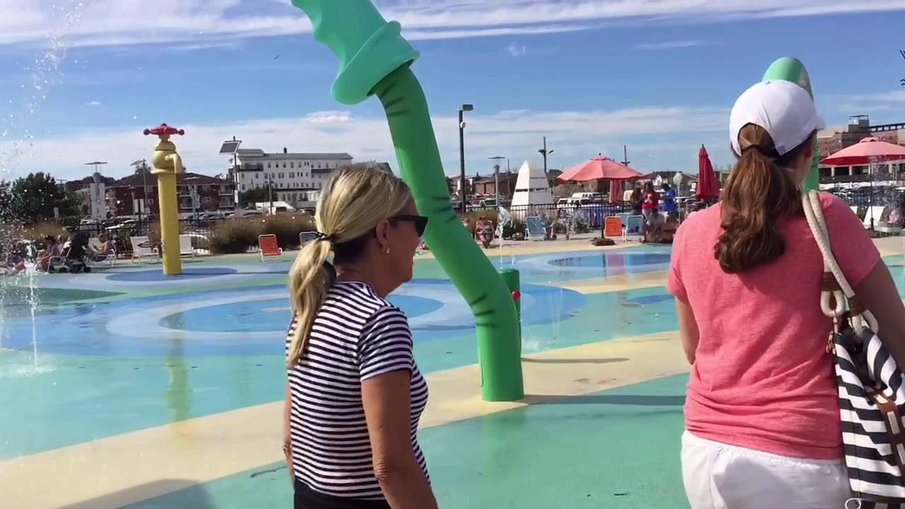 Baby playing in Splash Park Asbury Park YouTube