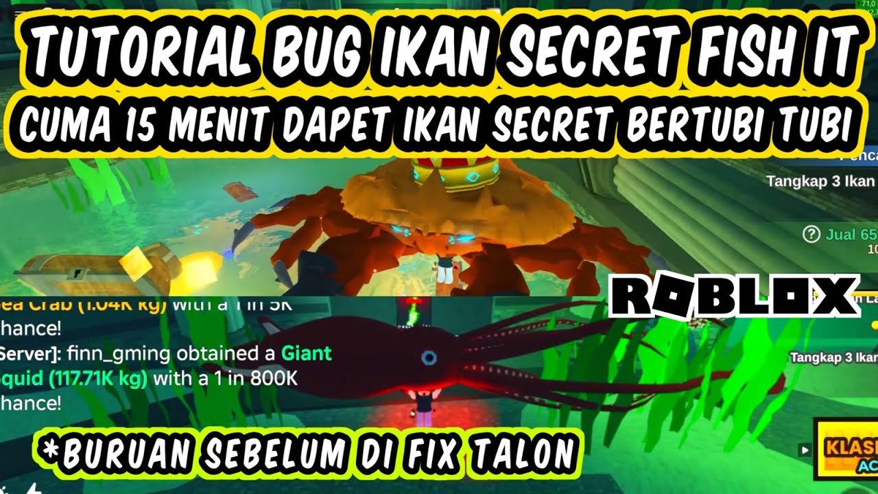 CARA DAPAT IKAN SECRET DI FISH IT CUMA 15 MENIT DAPET SIKRIT - TUTORIAL BUG IKAN SECRET ROBLOX 2025