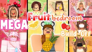 MEGA Fruit Bedroom BuildOff CHALLENGE! Panda V.s. 7 FANS!