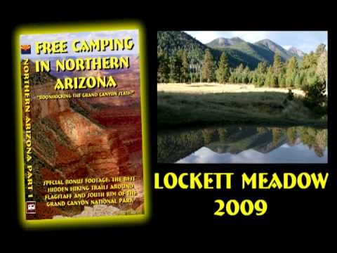 This exclusive historical footage of beautiful Lockett Meadow was taken between 2005 and 2009. Currently this area is being threatened by the Schultz Fire left abandoned by a careless camper on Father's Day, 2010. Many of the forrested areas included in this video have been sadly burned in recent days. Fire crews up to 1000 members strong supported by airplane tankers and helicopters are battling to keep Lockett Meadow and other areas of the San Francisco Peaks unharmed. There have been back burns recently around Sugarloaf Mountain on the edge of this precious riparian area located inside the Coconino National Forest. The city of Flagstaff, Arizona gets much of it's drinking water from the Inner Basin's springs. Lockett Meadow is a pristine area surrounded by mature Aspen trees that is enjoyed by camping families and nature lovers from all over the world. As of June 27th, 2010 the Schultz Fire has consumed nearly 15000 acres most of which is located on the East side of the San Francisco Peaks and is 50% contained at a cost of nearly $3000000. Lockett Meadow is also home to one of the most scenic trailheads for hikers to access the summit of Humphrey's Peak, the tallest point in Arizona at over 12400 feet! This segment can be found on our third DVD entitled: "Free Camping 'RV Boondocking' in Northern Arizona" - A series dedicated to outdoor lovers of all ages and RV Travel in Arizona. Cinematography by Gary Housholder, Copyright 2010 Boondocking Productions. For more <b>...</b>