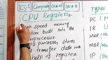 1st year Computer, Lec#5, Ch#5  #CPU #Register Academy for Excellence