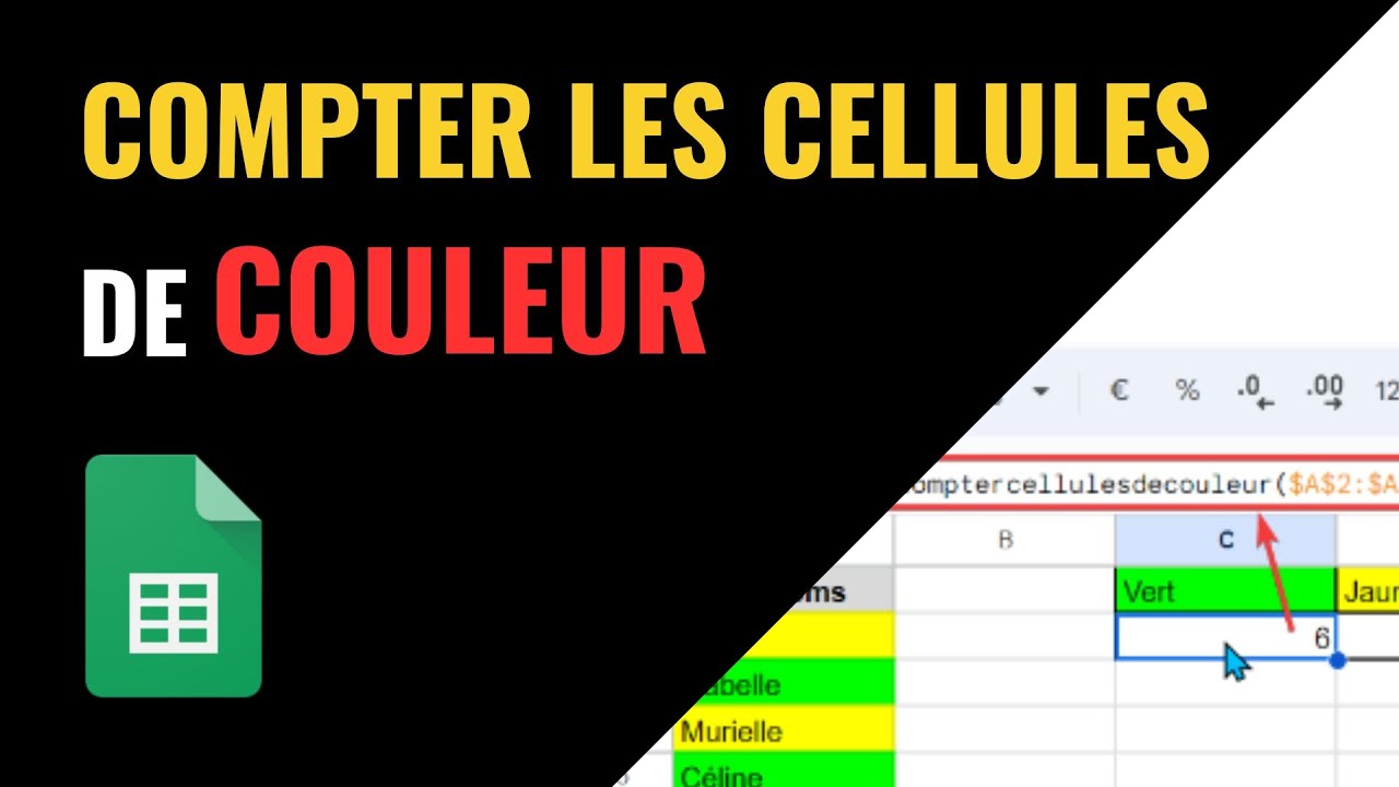 COMPTER les CELLULES DE COULEUR dans Google Sheets YouTube