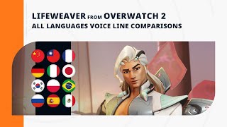 Lifeweaver - All Languages Voice Line Comparisons | Overwatch 2