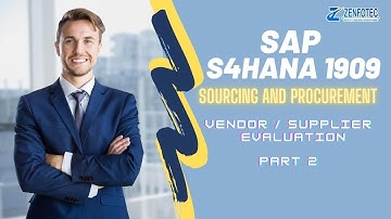 Vendor Evaluation in SAP S/4HANA 1909 | Sourcing & Procurement | SAP MM | Online Training | Part 2