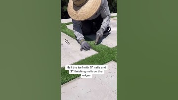 Learn how to lay artificial turf effortlessly!#LawnDesign #ArtificialTurf #DIYTutorial
