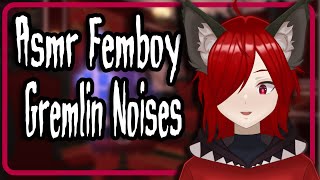 [ASMR]  Femboy Gremlin Noises 🖤 [3dio Audio]  [Soft Whispers]  [Head Pats] [Vtuber]