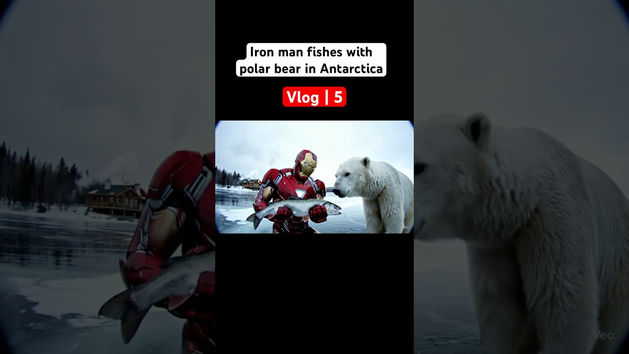 Iron man fishes with polar bear after avengers endgame