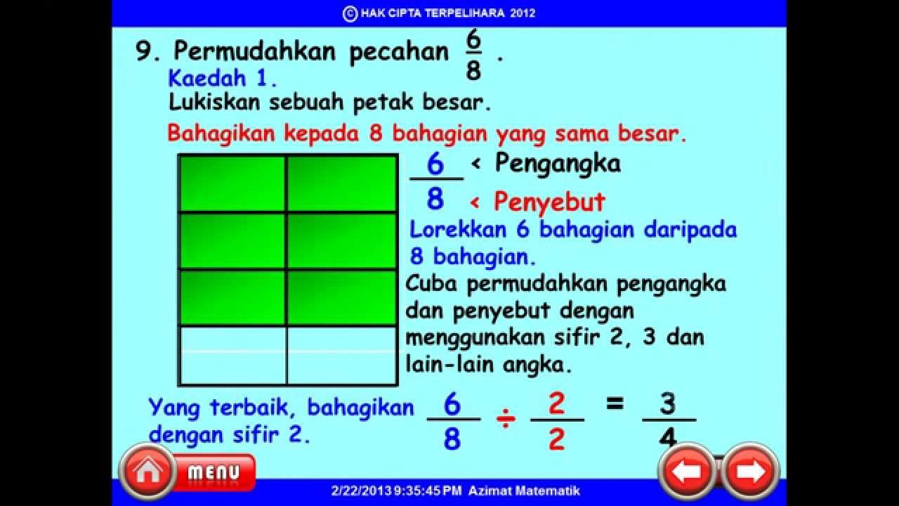 TAHUN 3: PECAHAN DAN PERMUDAHKAN - YouTube