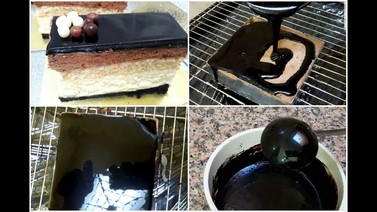 كلاصاج او جليز لامع لتغطية الحلويات اروع وانجح وصفة ماخودة من اشهر الكتب عالميا/glacage miroir