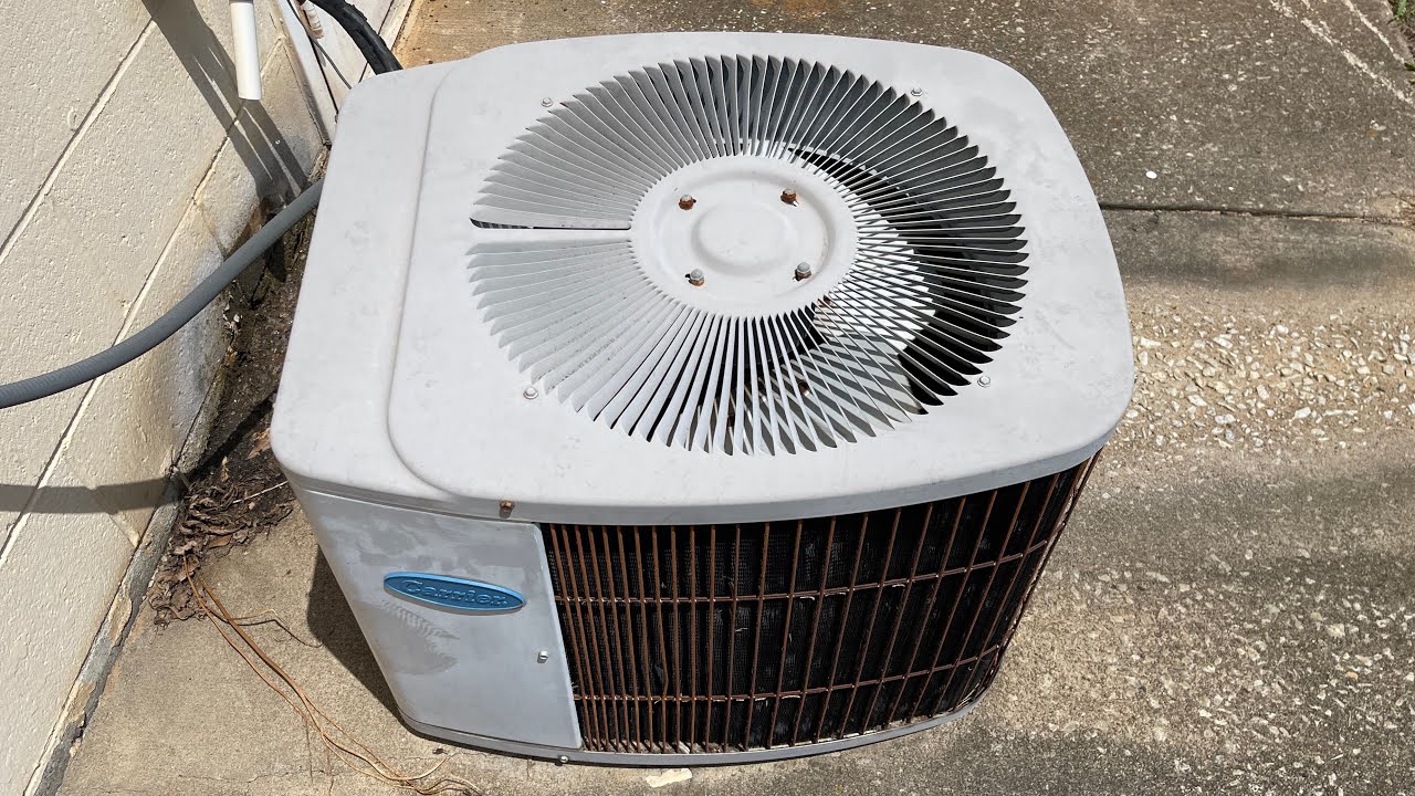 Vintage 1989 Carrier TECH2000 Central Air Conditioners Running! - YouTube