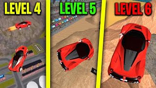 Ramp Car Jumping 100% ALL Levels How to cross LEVEL 4, 5, 6 in Ramp Car Jumping WORLD RECORD! screenshot 5