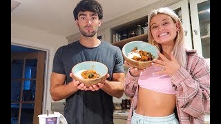 SHE FAKE TANNED ME &amp; WE COOKED A HEALTHY CURRY!!