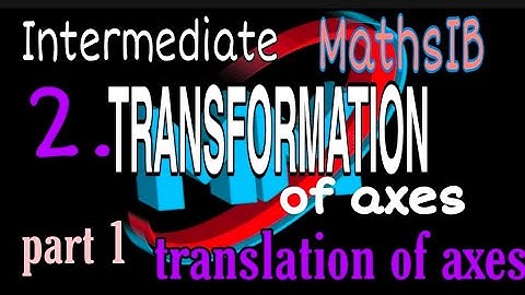 Inter maths IB TRANSFORMATION OF AXES part1 by Nagaraju Sir/ Translation of axes/imp 4 marks