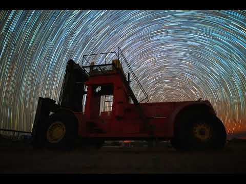 Forklift Startrails Timelapse 4K