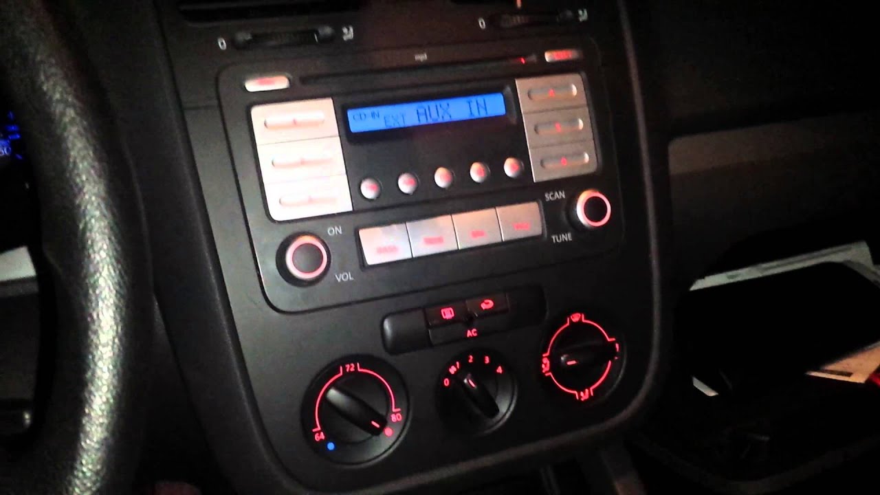 Aux port location 07+ VW jetta 2.5 - YouTube 2013 vw jetta stereo wiring diagram 