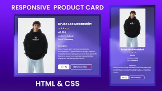 Create Responsive Modern Product Card with Glassmorphism | HTML & CSS Tutorial