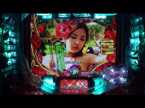 AKB48バラの儀式 回転開始後ゼブラからレインボー保留で大当り