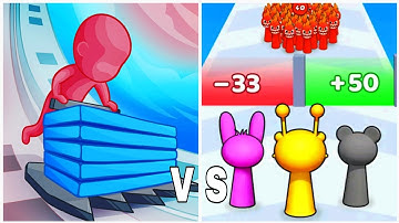 Stack Colours vs Scary Run Best Music Game - All Level Gameplay (NOOB vs PRO vs HACKER) 