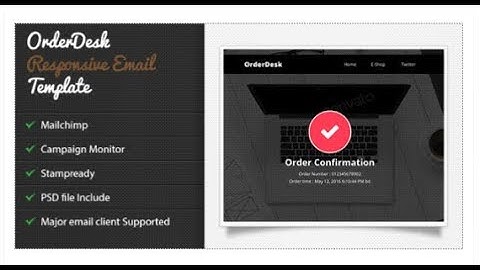 OrderDesk - Responsive Email Template with Stampready Builder | Themeforest Download