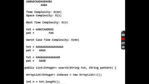 Pattern Searching Using Brute Force Approach (Substring Search)