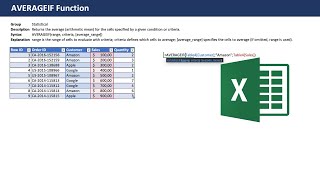 Excel AVERAGEIF Function - Beginner Tutorial with examples