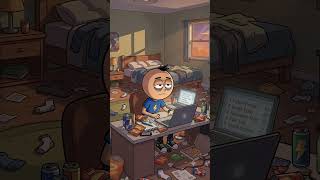 I Was Productive… Until ONE Notification 😭 #shorts #animation #stickman